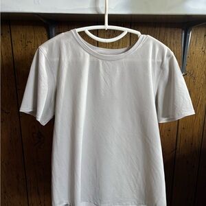Lululemon Crewneck Short Sleeve Tee in Off White